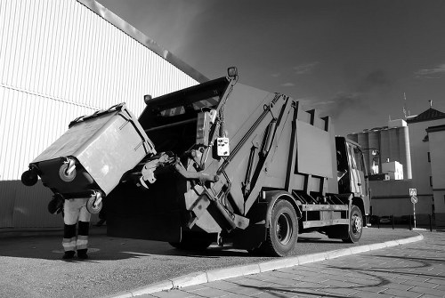 Crew clearing a Shadwell garden, ready to sort waste on-site
